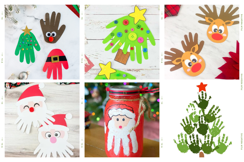 10 Easy Kids Christmas Handprint Crafts - Activity Kits For Kids