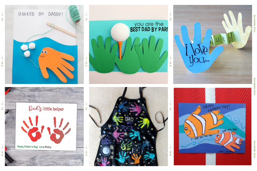 10 DIY Gifts: Fathers Day Handprint Crafts - Activity Kits For Kids
