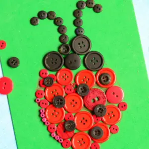 ladybug button craft