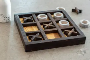 wooden tic tac toe game