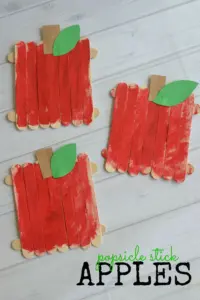 Apple Popsicle Stick Coasters
