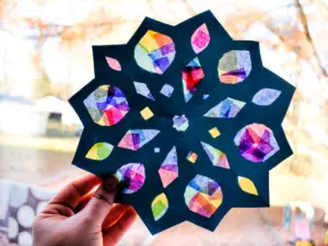 tissue paper snowflakes