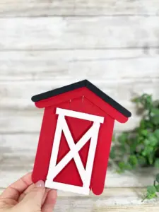 Barn Construction with Craft Sticks