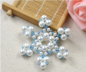 beaded snowflake ornament