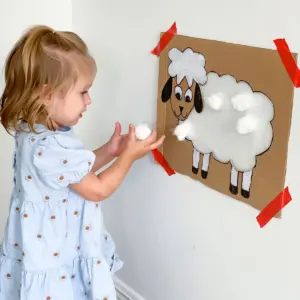 Cotton Ball Sheep