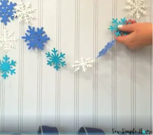 felt snowflake garland